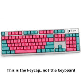 104/87/61 Keys PBT Miami Double Color Backlight Keycap Universal Column For Ikbc Cherry MX Annie Mechanical Keyboard