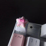 Pink star keycap set customizable color OEM cherry MX switch ESC R4 row