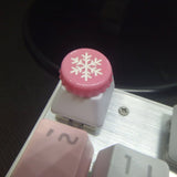 Pink handmade Bottle cap snowflake keycaps are suitable for most cherry MX (+) axis mechanical keyboard keycaps