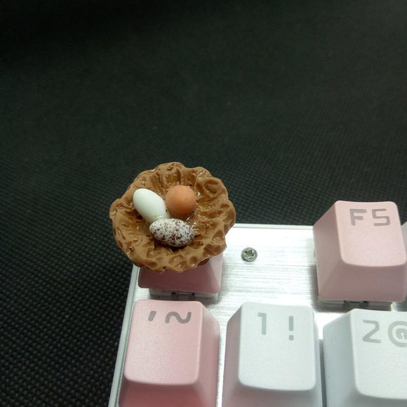 Pink handmade Bird's nest keycaps are suitable for most cherry MX (+) axis mechanical keyboard ESC R4 keycaps