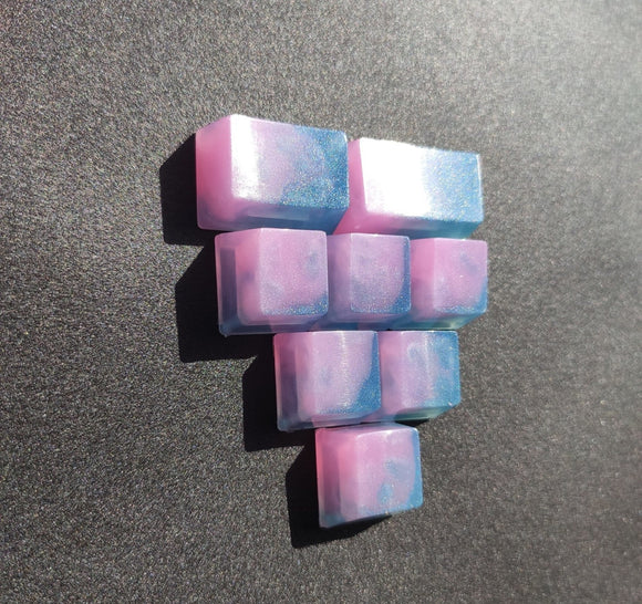 Personalized keycaps, customized keycaps, pink gradient resin keycaps, girlfriend gifts oem keycap