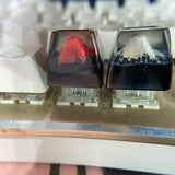 Suitable for cherry R1 keycaps or esc keycaps resin keycaps volcano  mountain Red Mount customized keycaps personalized keycaps SA